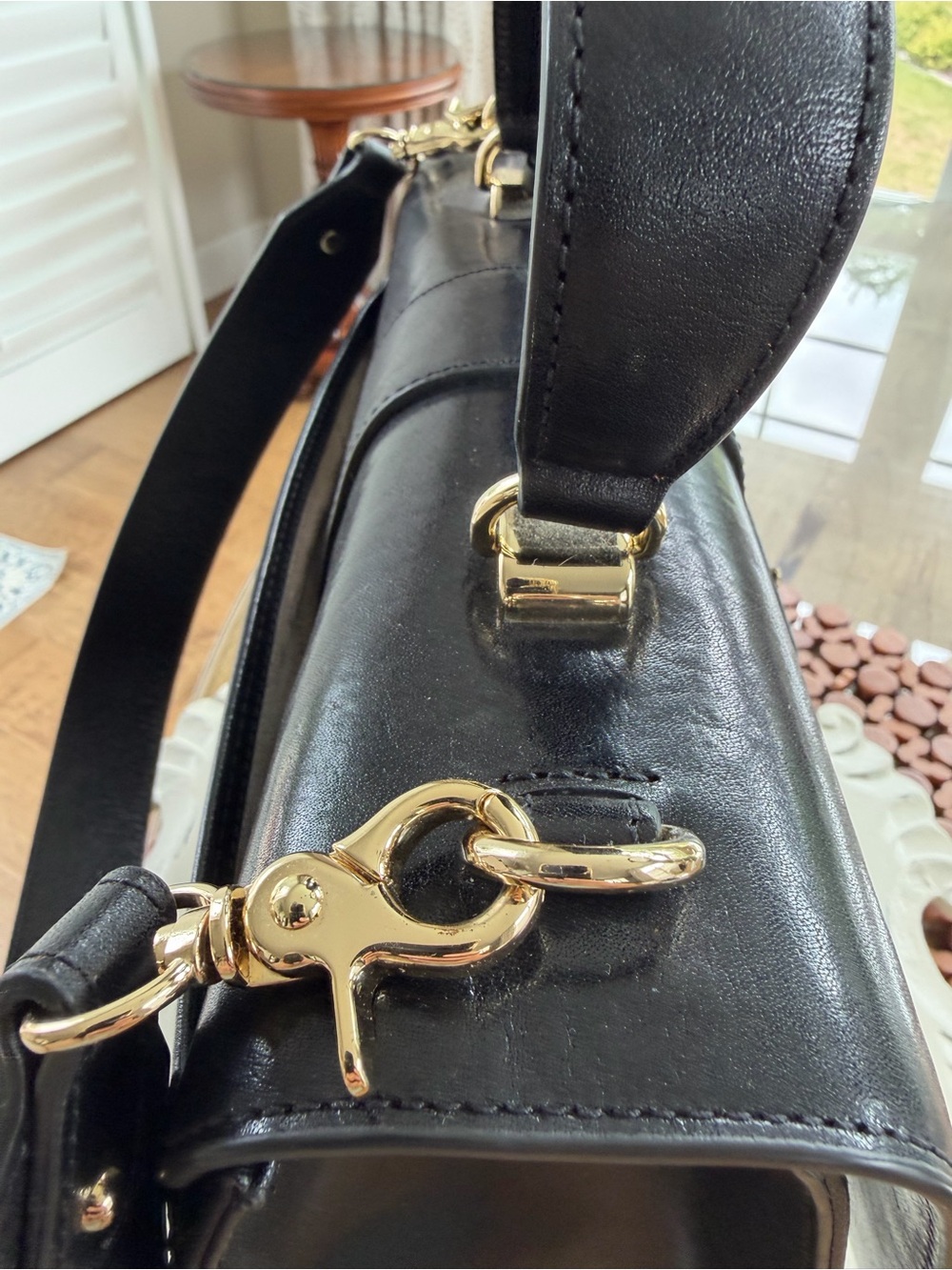 Brahmin  medium Francine Black Topsail Genuine Leather 
Style Q88115900001 - Picture 15 of 15